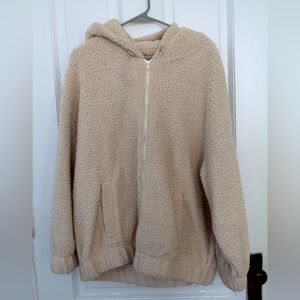 American Eagle - Aerie Oversized Cream Sherpa Jacket Size Large